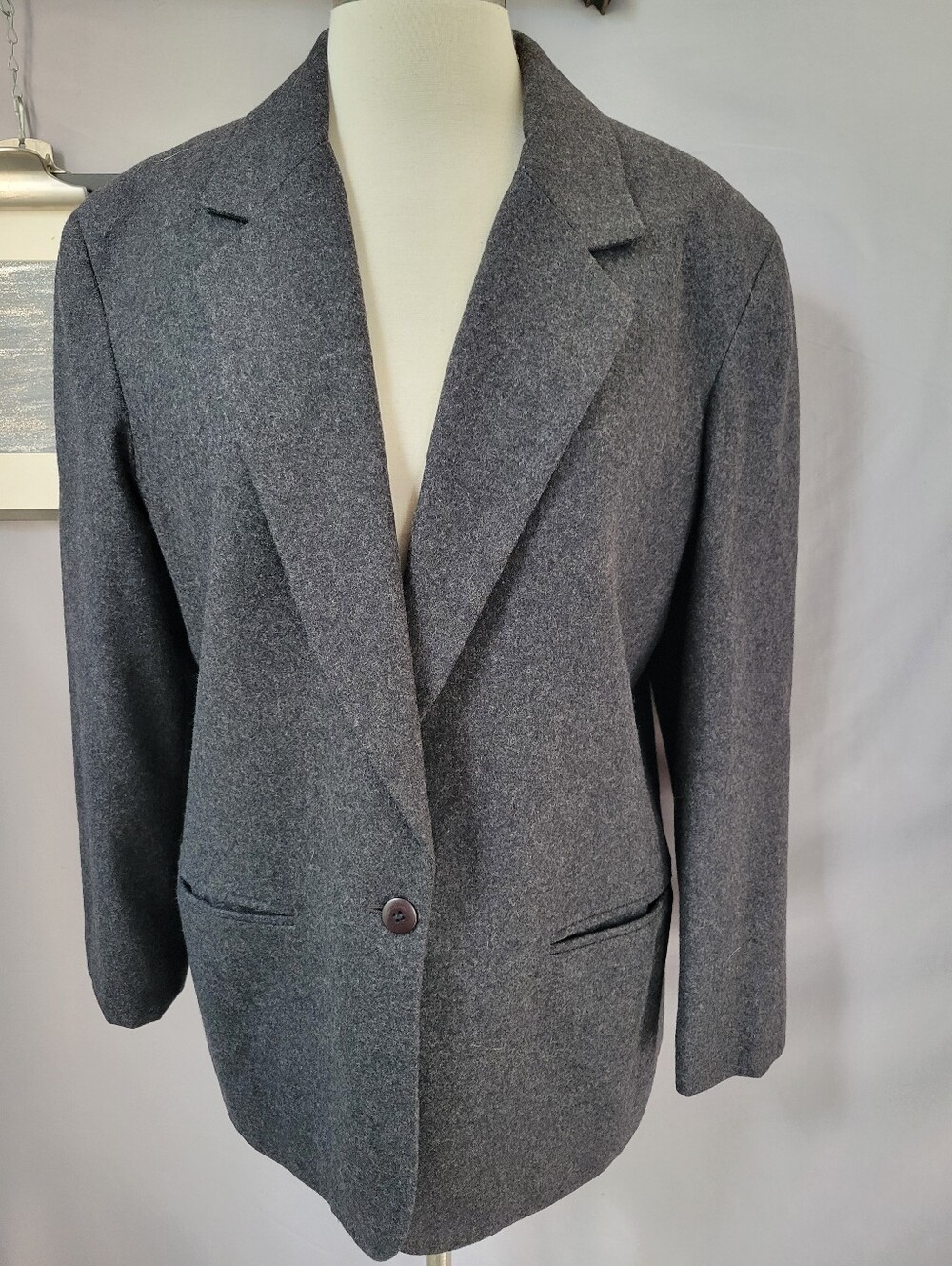 J. Crew Wool Cashmere Blazer Jacket Charcoal Gray 6